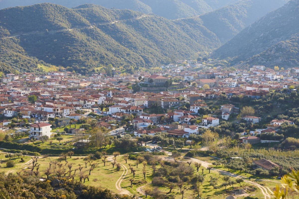 Traditional stone house in Sykia Halkidiki - Amira House bedroom - Sithonia