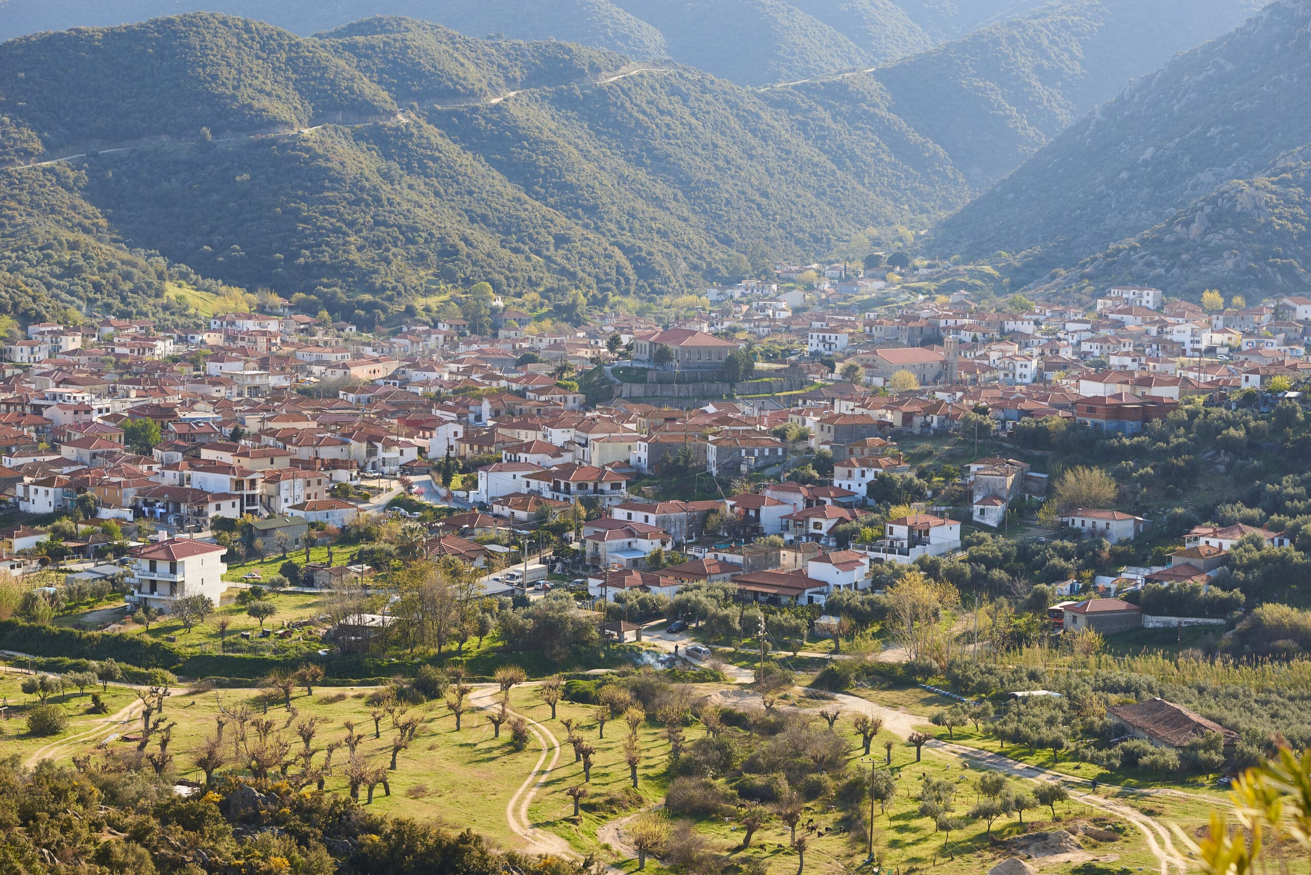 Traditional stone house in Sykia Halkidiki - Amira House bedroom - Sithonia
